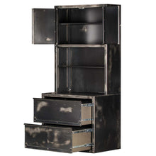Ironworks Hutch with Lateral File | 78"H x 36"W x 24"D
