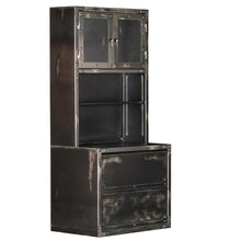 Ironworks Hutch with Lateral File | 78"H x 36"W x 24"D